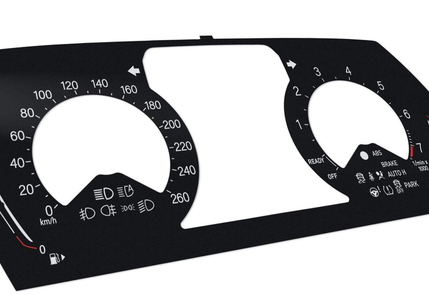 BMW 1,2 series F40, F44 - Speedometer dials from MPH to km/h Gauges