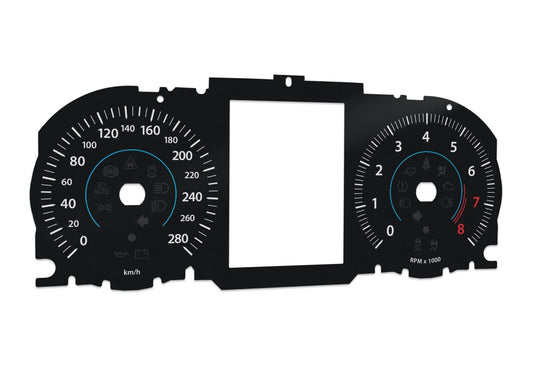 For Jaguar XF, XE - Speedometer Dials from MPH to Km/h Cluster Gauges