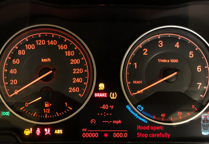 3D for BMW X1 2 F22 F48 - Speedometer Dials from MPH to Km/h Cluster Gauges