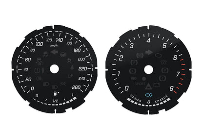 Mercedes-Benz  E, CLS W213, C257 EQ  - Speedometer dials MPH to km/h Gauges