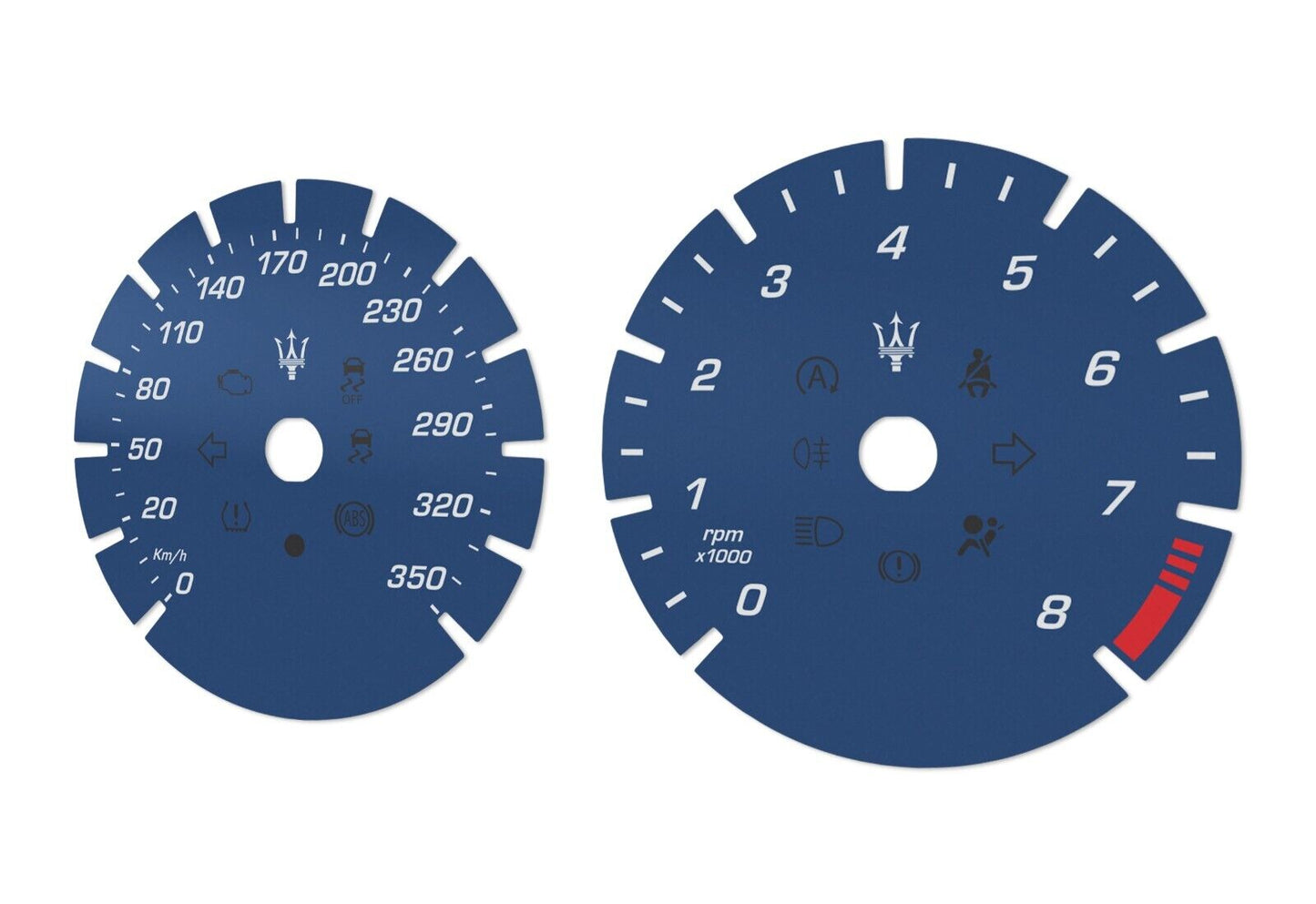 Maserati Ghibli GTS - Speedometer dials MPH to KM/H Gauges