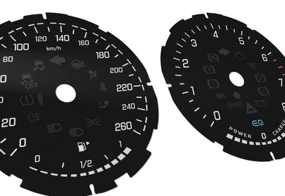 Mercedes-Benz  E, CLS W213, C257 EQ  - Speedometer dials MPH to km/h Gauges