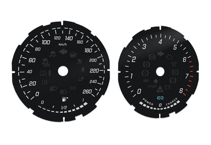 Mercedes-Benz  E, CLS W213, C257 EQ  - Speedometer dials MPH to km/h Gauges