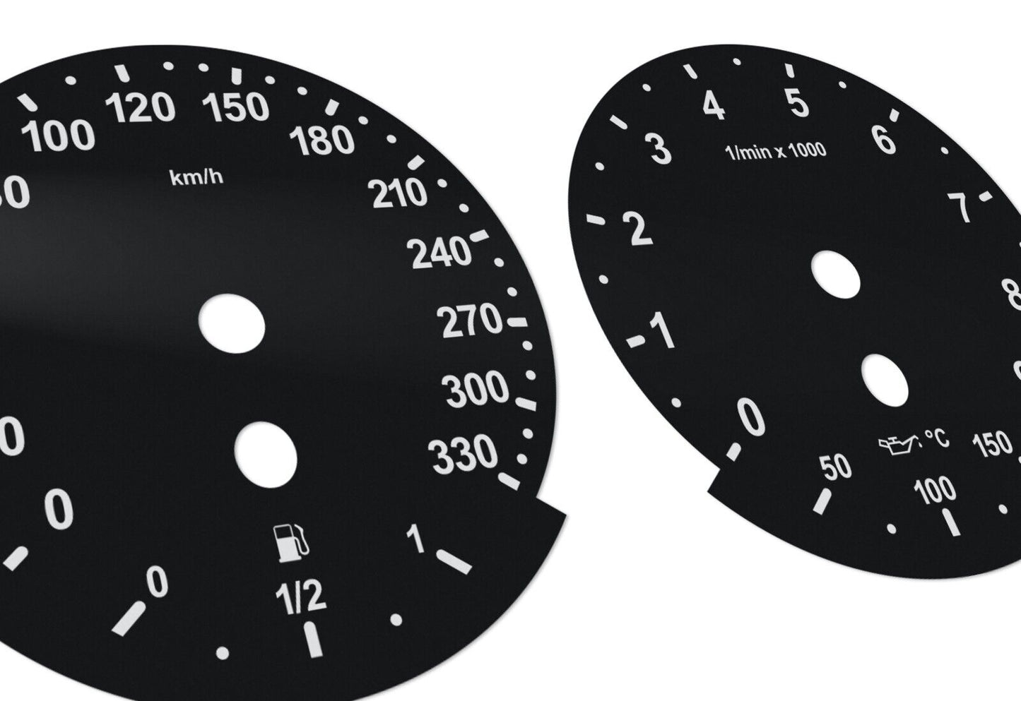 For BMW M5, M6, E60, E63 - Speedometer Dials from MPH to Km/h Cluster Gauges