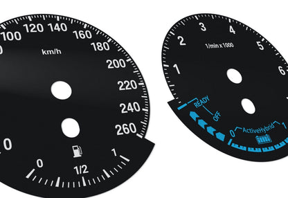 BMW X6 Hybrid E71 - Speedometer dials from MPH to km/h Gauges