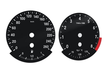 BMW 3 series E90, E92 - Speedometer dials from MPH to km/h Gauges