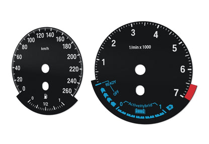 BMW X6 Hybrid E71 - Speedometer dials from MPH to km/h Gauges