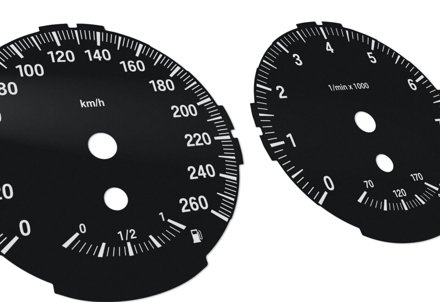 BMW 1 series E81, E82, E87, E88- Speedometer dials from MPH to km/h Gauges