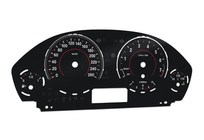 BMW 3, 4 series F3x-  Speedometer dials from MPH to km/h gauges