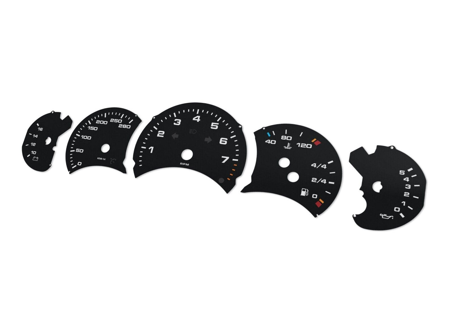 For Porsche Carrera 911, 996 - Speedometer gauges from MPH to km/h Gauges