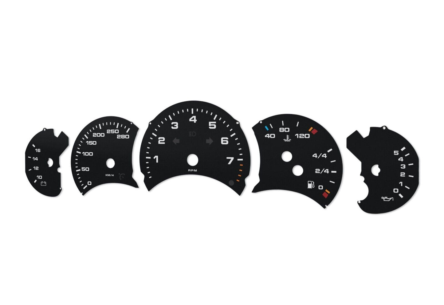 For Porsche Carrera 911, 996 - Speedometer gauges from MPH to km/h Gauges