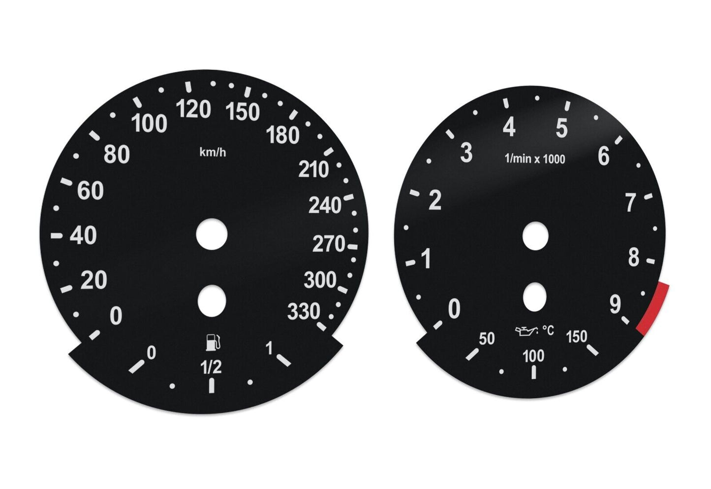 For BMW M5, M6, E60, E63 - Speedometer Dials from MPH to Km/h Cluster Gauges