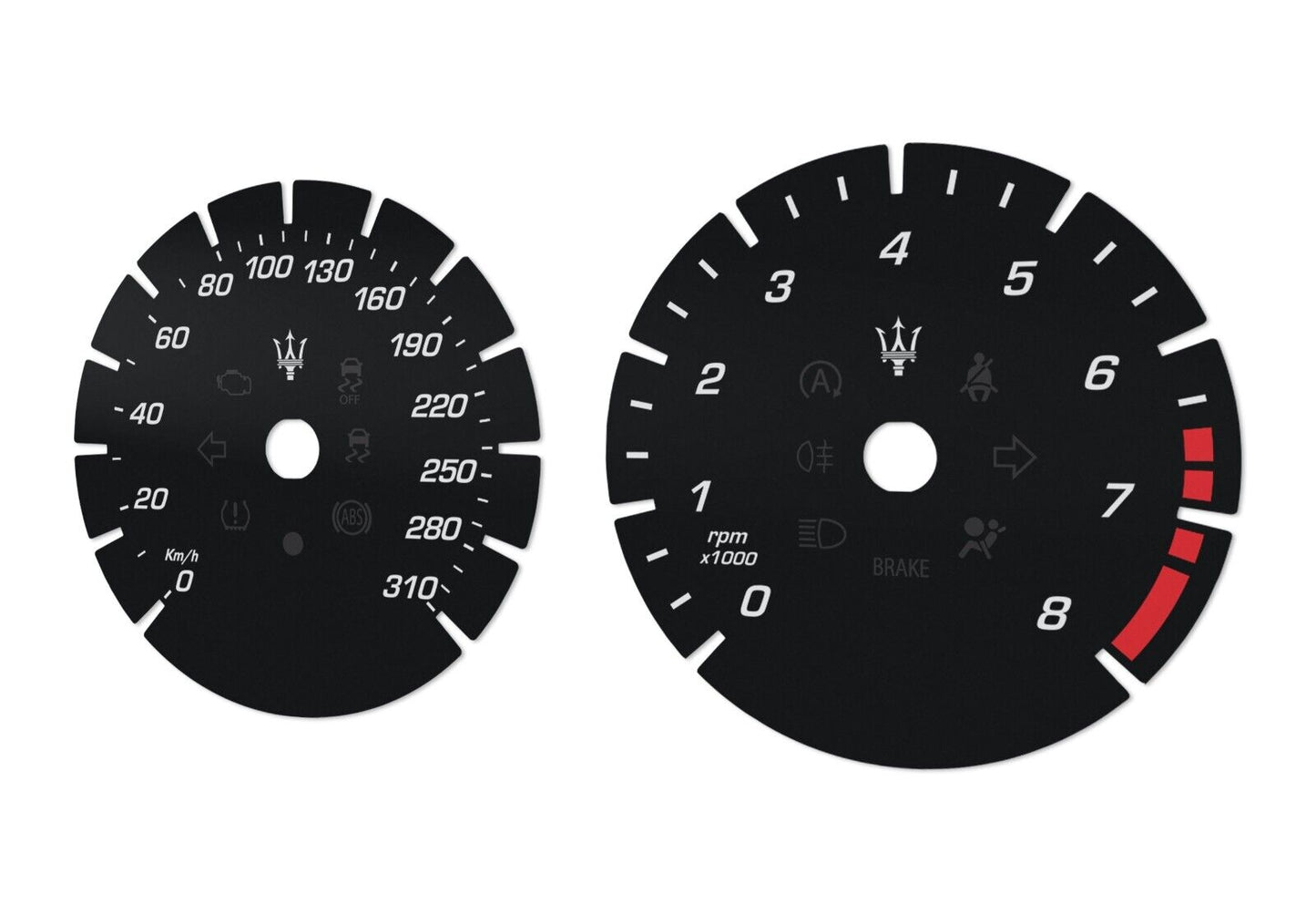 Maserati Levante - Speedometer dials MPH to KM/H Gauges