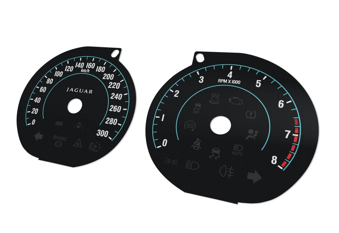 For Jaguar XF MK1, XKR, XK - Speedometer Dials from MPH to Km/h Cluster Gauges