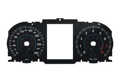 For Jaguar XF, XE - Speedometer Dials from MPH to Km/h Cluster Gauges