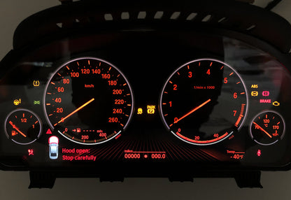 For BMW F10,F15,F25,F01 - Speedometer dials from MPH to km/h Gauges