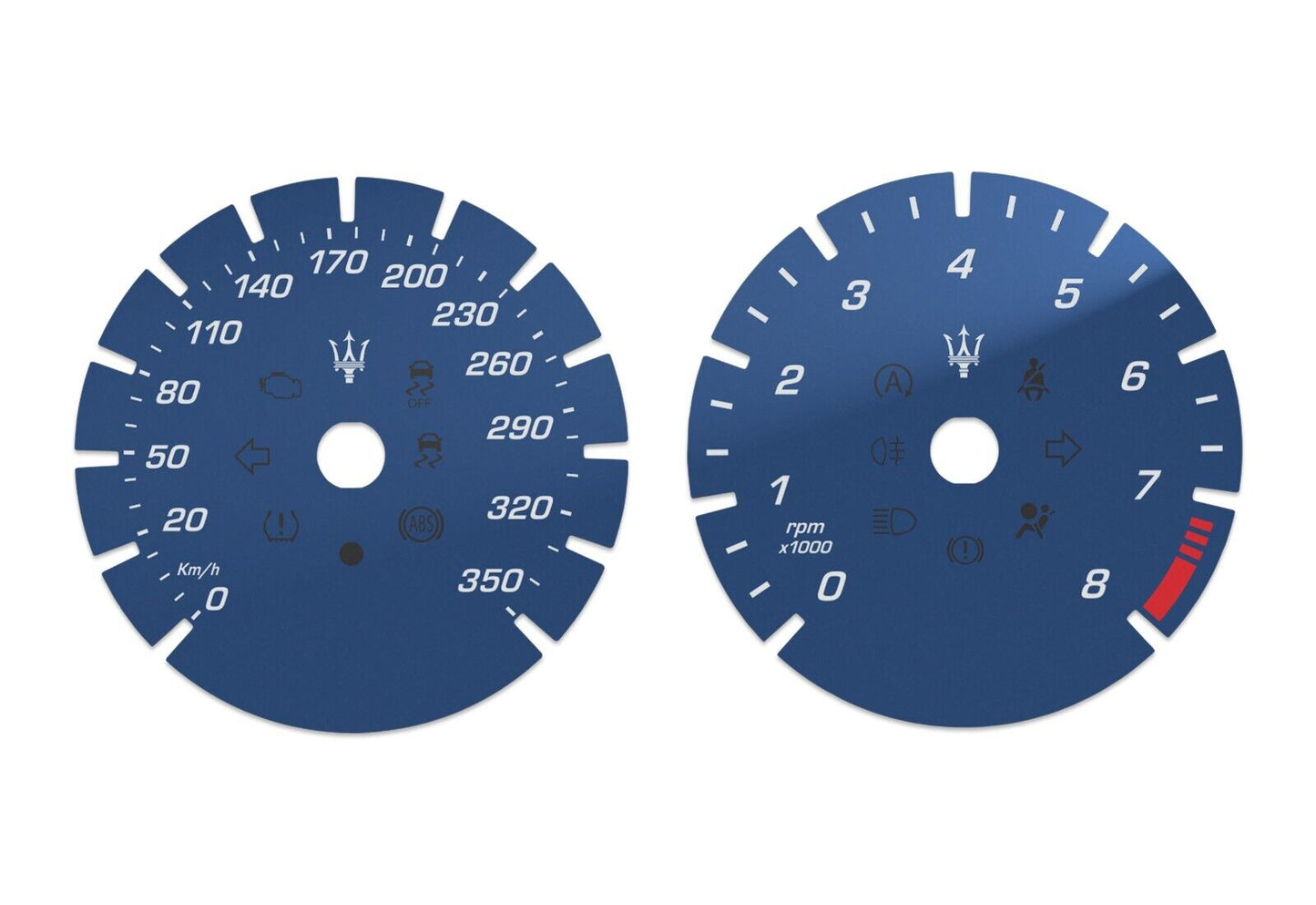 Maserati Ghibli GTS - Speedometer dials MPH to KM/H Gauges