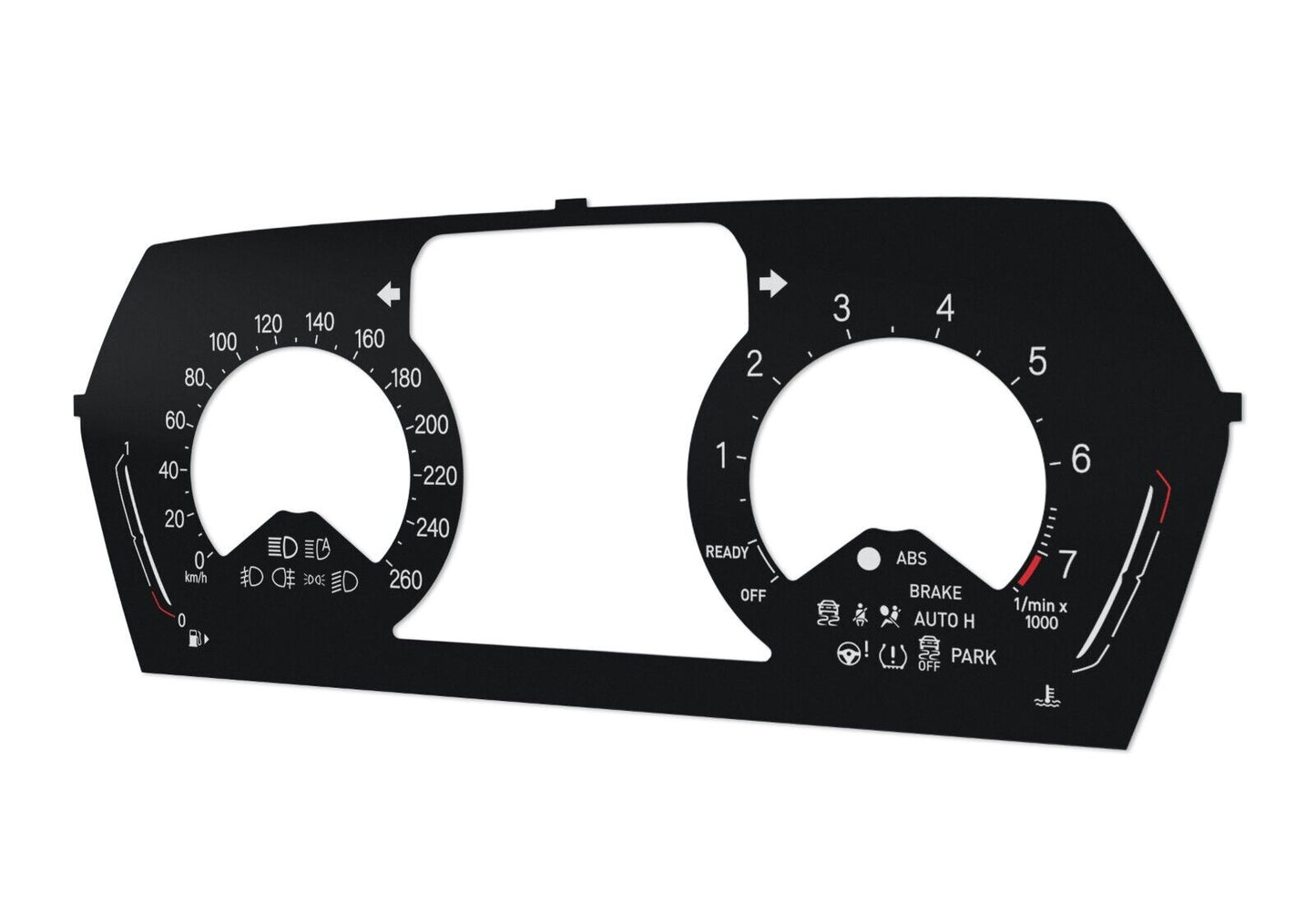 BMW 1,2 series F40, F44 - Speedometer dials from MPH to km/h Gauges