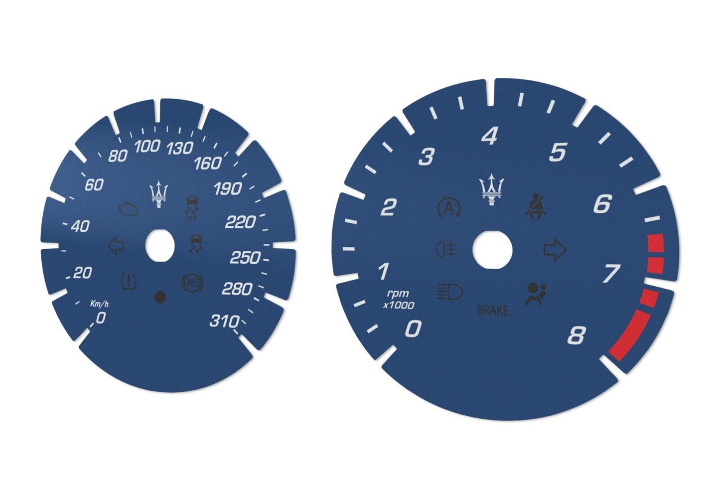 Maserati Ghibli - Speedometer dials MPH to KM/H Gauges