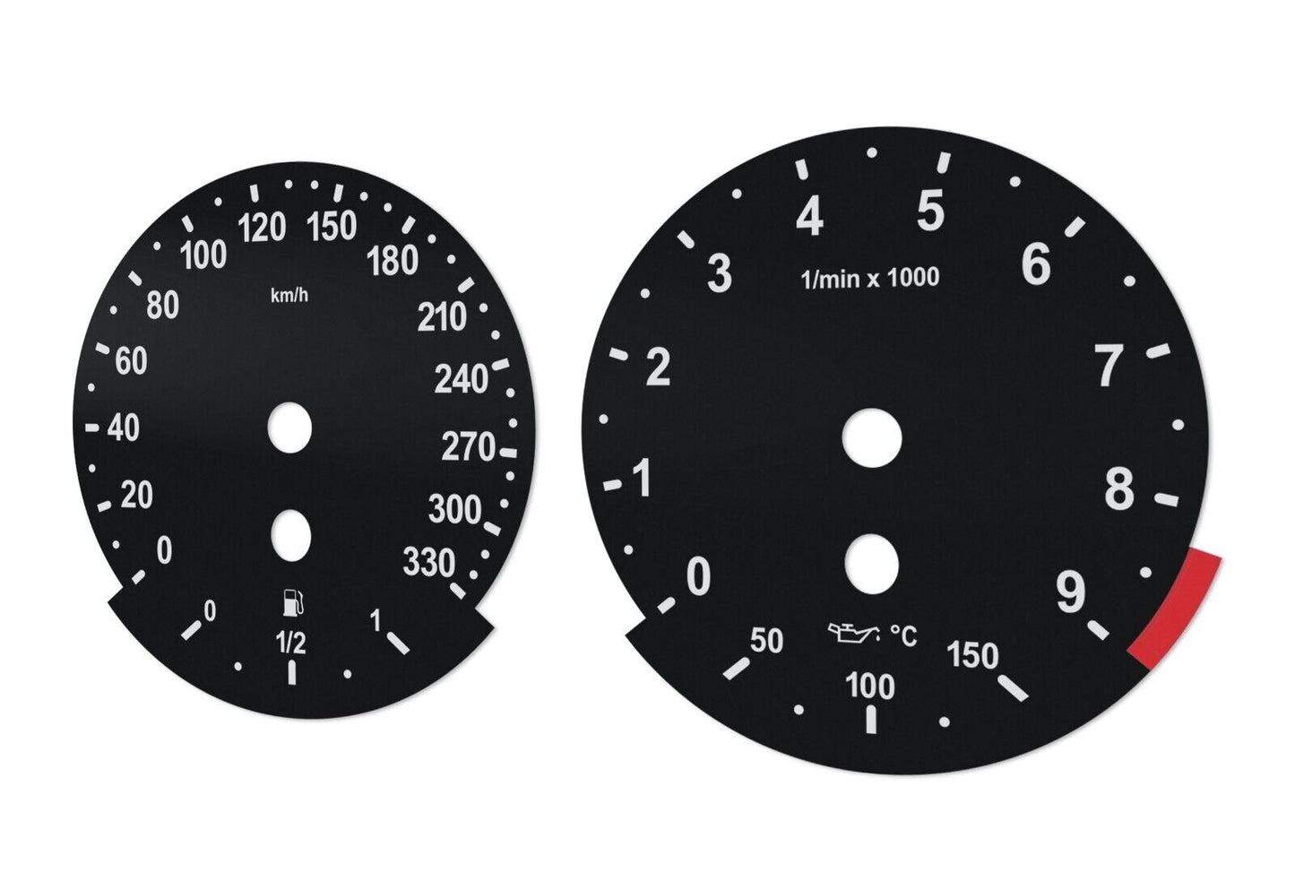 For BMW M5, M6, E60, E63 - Speedometer Dials from MPH to Km/h Cluster Gauges