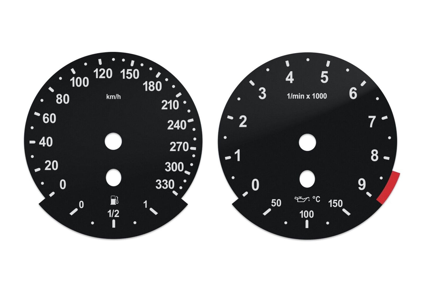 For BMW M5, M6, E60, E63 - Speedometer Dials from MPH to Km/h Cluster Gauges