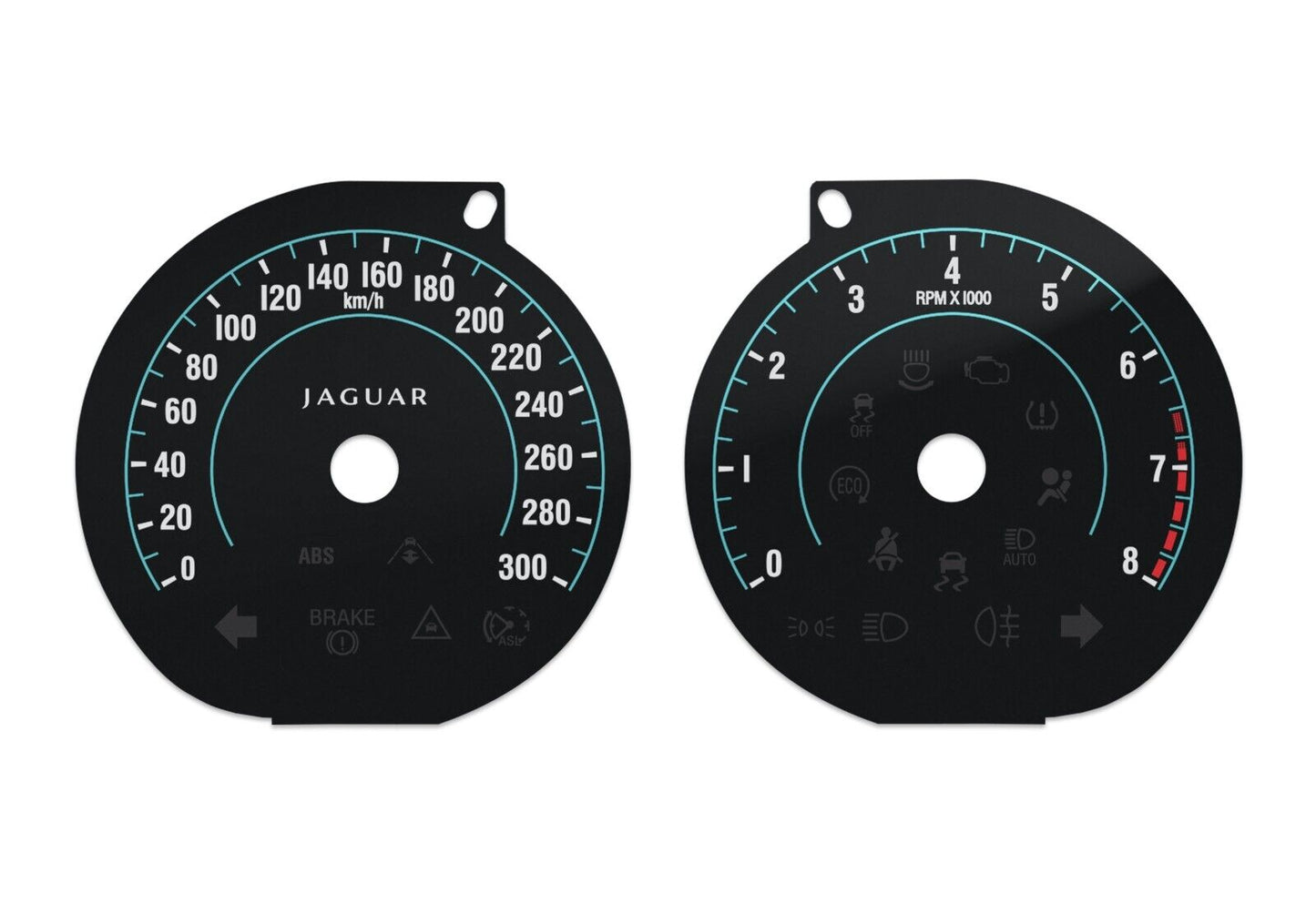 For Jaguar XF MK1, XKR, XK - Speedometer Dials from MPH to Km/h Cluster Gauges