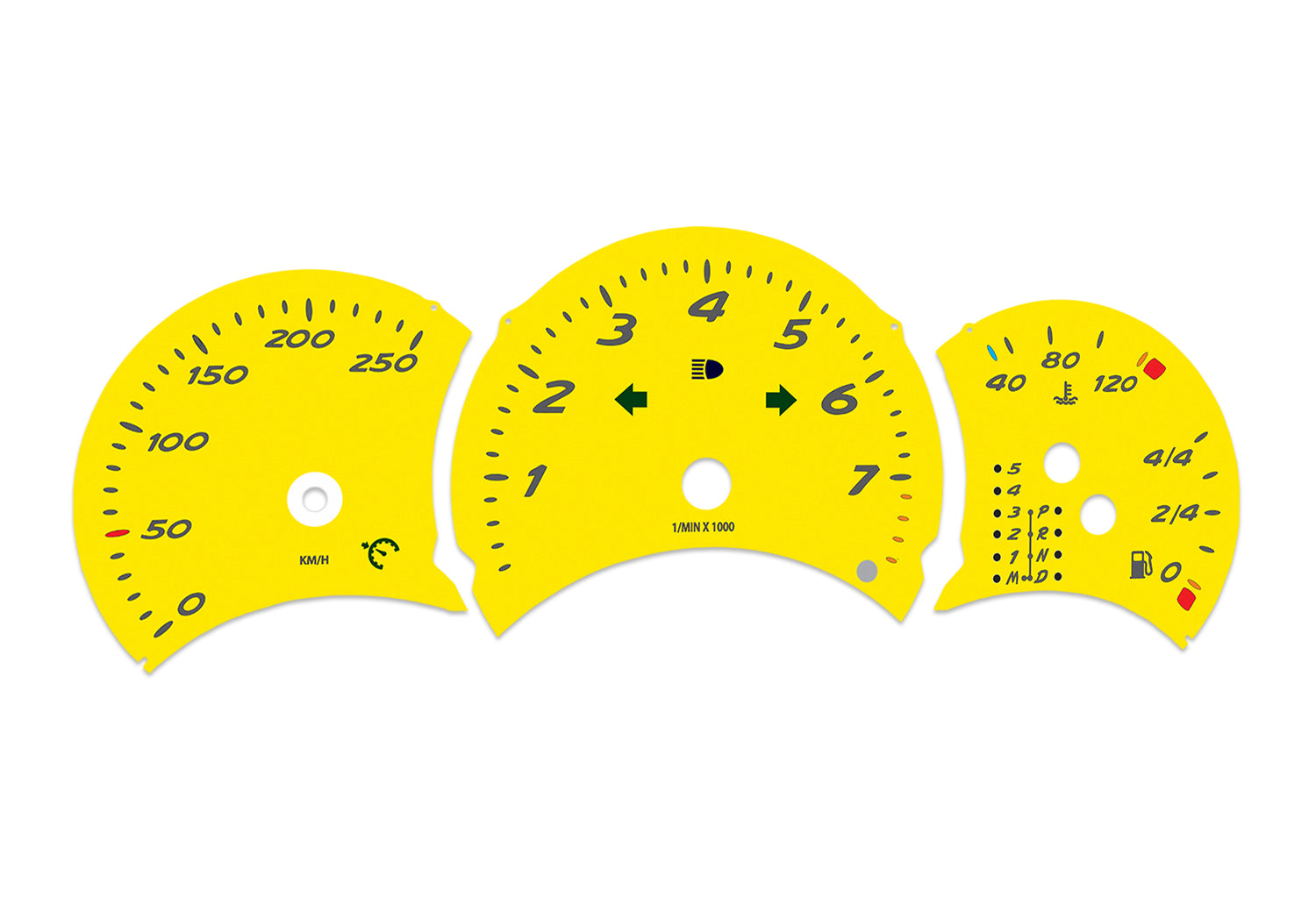Porsche Boxster 986.1 Yellow - Speedometer Dials Gauges