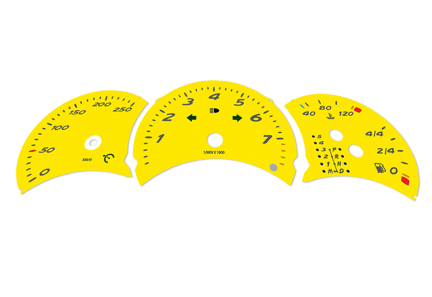 Porsche Boxster 986.1 Yellow - Speedometer Dials Gauges