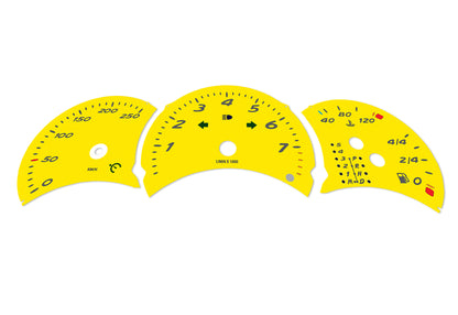 Porsche Boxster 986.1 Yellow - Speedometer Dials Gauges