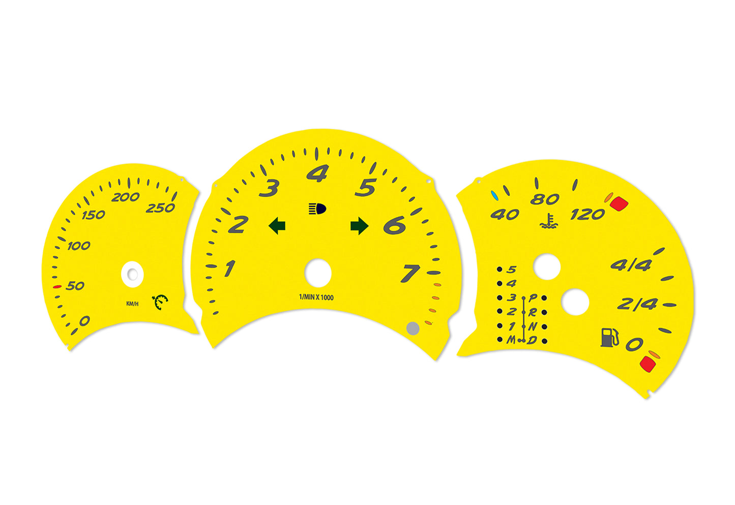 Porsche Boxster 986.1 Yellow - Speedometer Dials Gauges