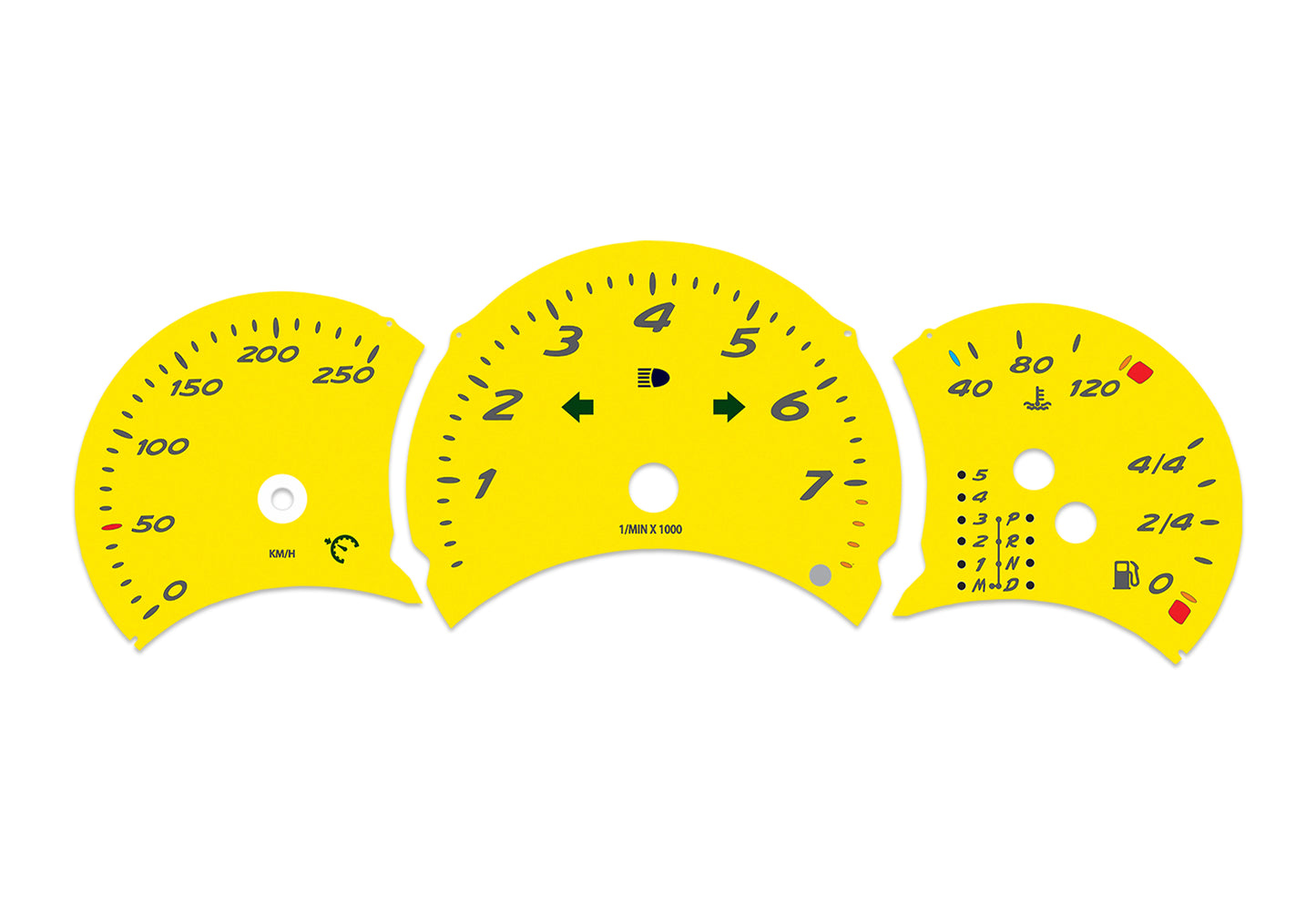 Porsche Boxster 986.1 Yellow - Speedometer Dials Gauges