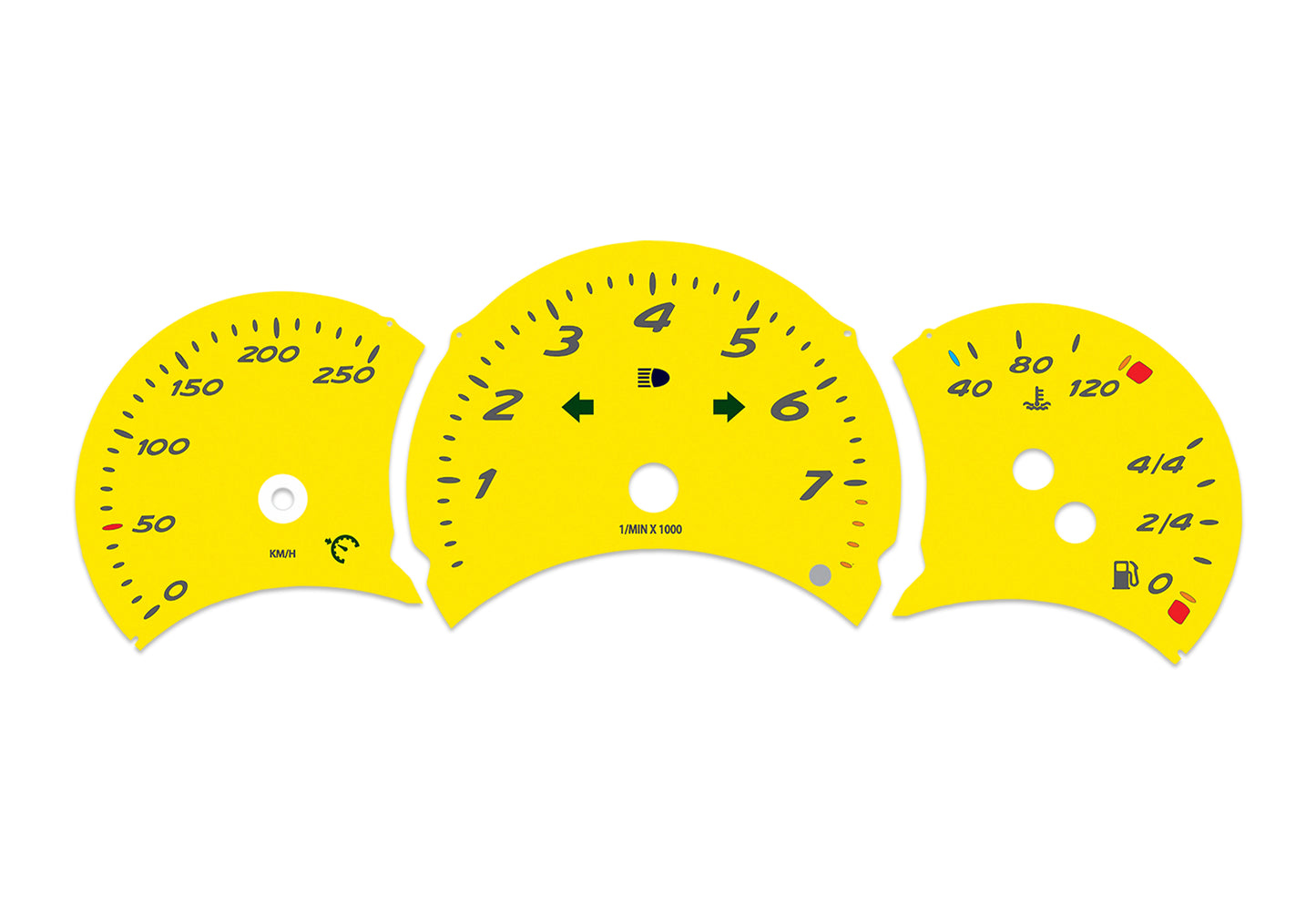 Porsche Boxster 986.1 Yellow - Speedometer Dials Gauges