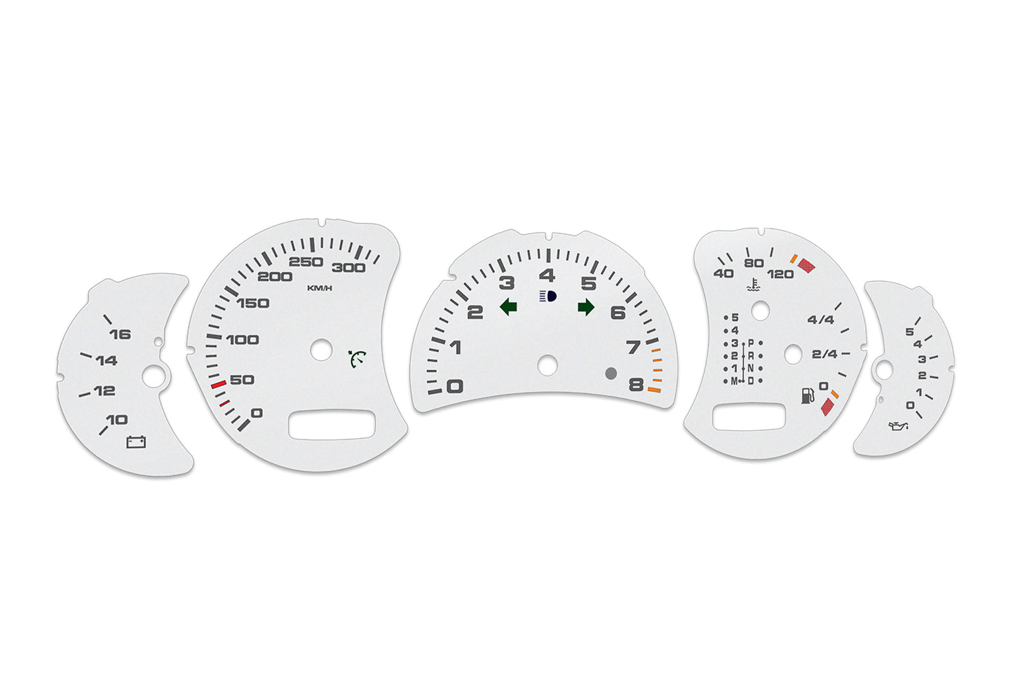 Porsche Carrera 911 996.2 Grey - Speedometer Dials Gauges