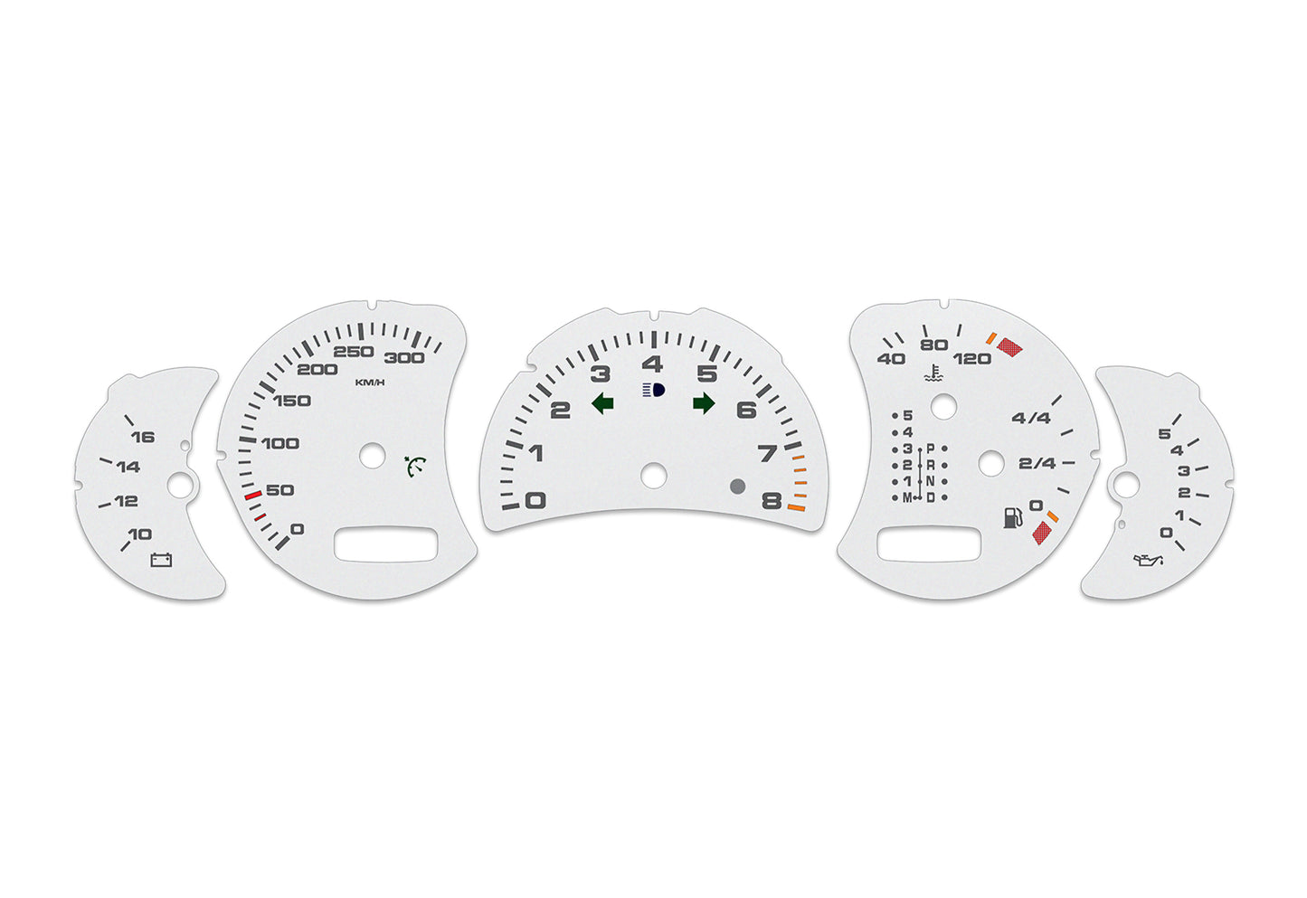 Porsche Carrera 911 996.2 Grey - Speedometer Dials Gauges