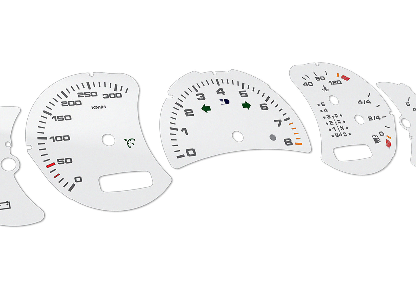 Porsche Carrera 911 996.2 Grey - Speedometer Dials Gauges