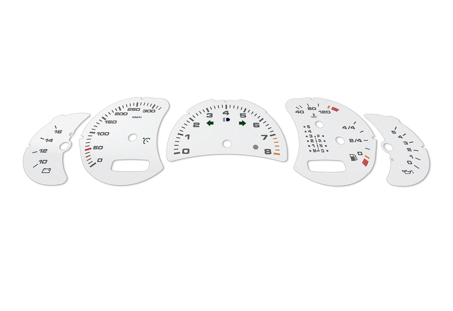 Porsche Carrera 911 996.2 Grey - Speedometer Dials Gauges