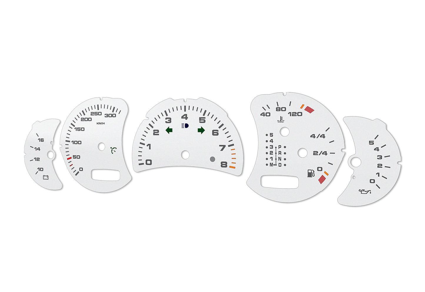 Porsche Carrera 911 996.2 Grey - Speedometer Dials Gauges