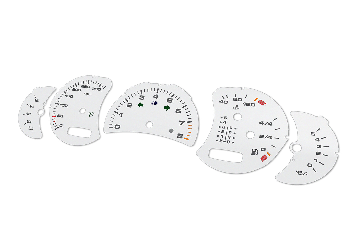 Porsche Carrera 911 996.2 Grey - Speedometer Dials Gauges