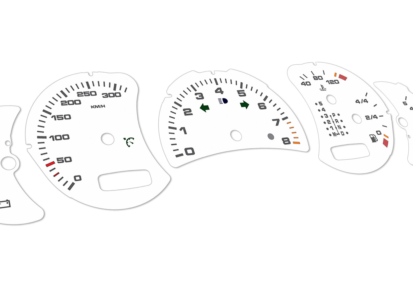 Porsche Carrera 911 996.2 White - Speedometer Dials Gauges