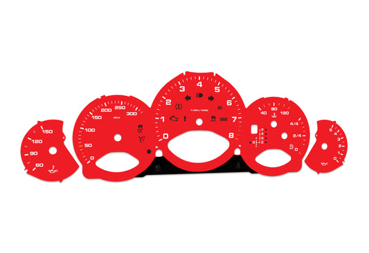 Porsche Carrera 911 997.2 Red - Speedometer Dials Gauges