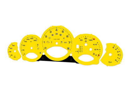 Porsche Carrera 911 997.2 Yellow - Speedometer Dials Gauges