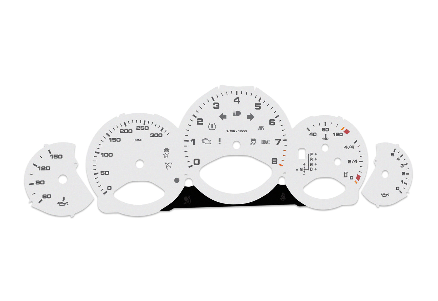 Porsche Carrera 911 997.2 Grey - Speedometer Dials Gauges