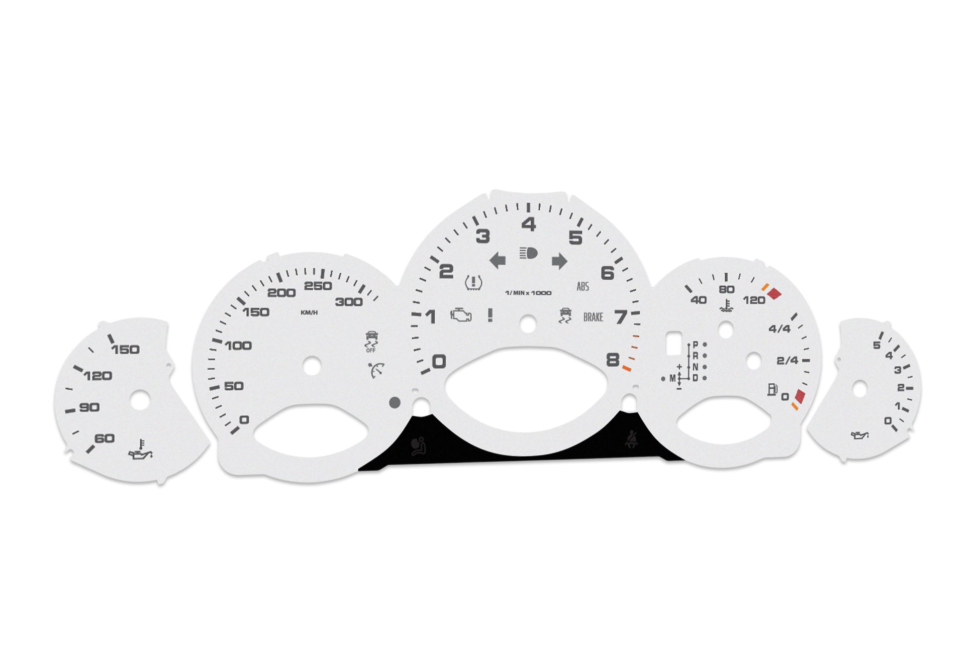 Porsche Carrera 911 997.2 Grey - Speedometer Dials Gauges