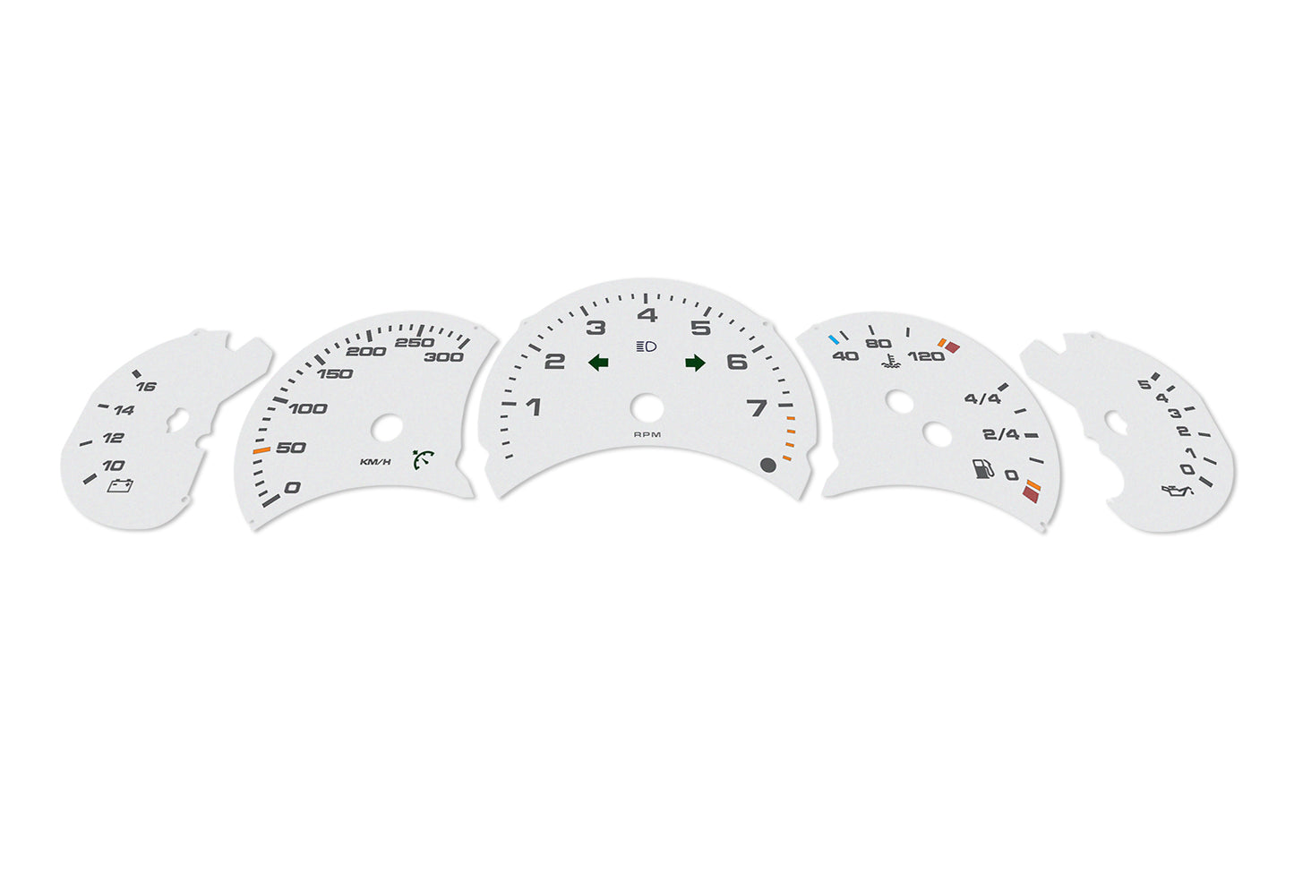 Porsche Carrera 911 996.1 Grey - Speedometer Dials Gauges