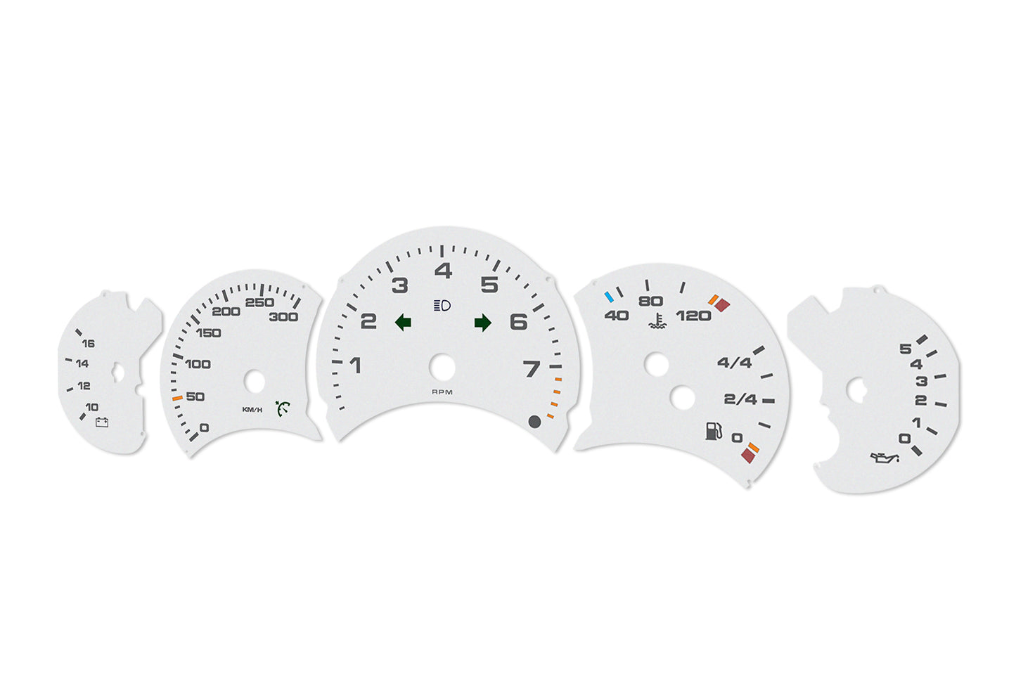 Porsche Carrera 911 996.1 Grey - Speedometer Dials Gauges