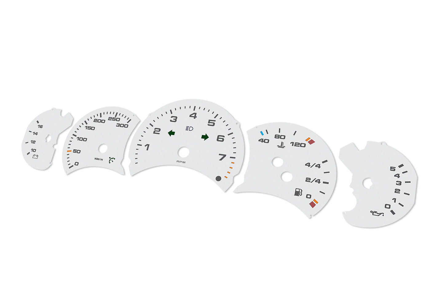 Porsche Carrera 911 996.1 Grey - Speedometer Dials Gauges