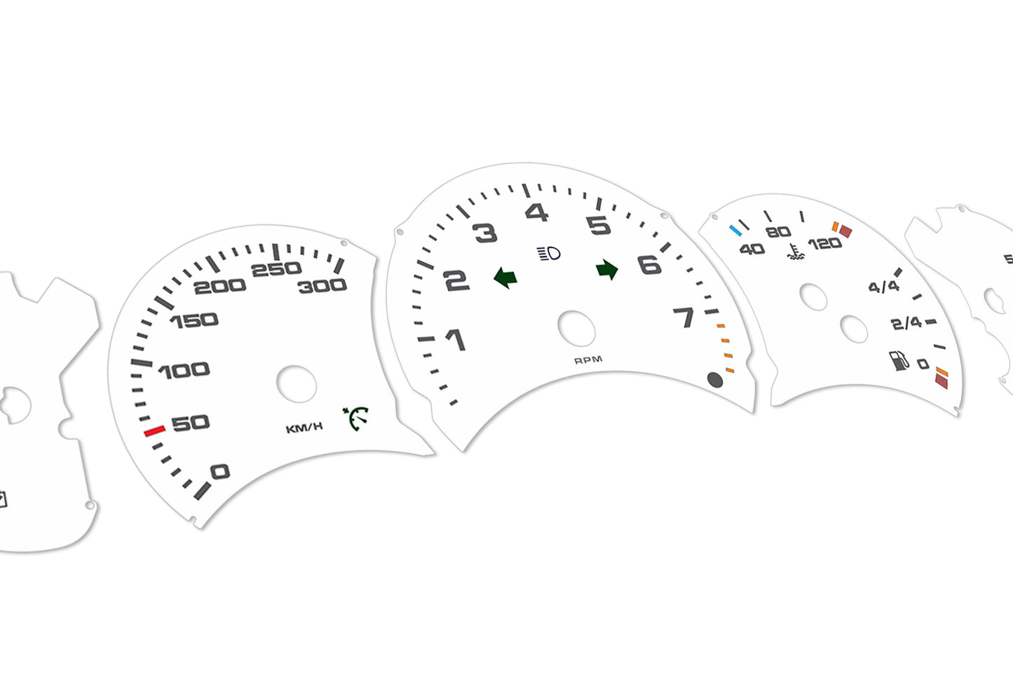 Porsche Carrera 911 996.1 White - Speedometer Dials Gauges
