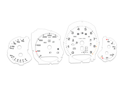 Porsche Carrera 911 991 White - Speedometer Dials Gauges