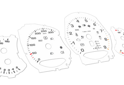 Porsche Carrera 911 991 White - Speedometer Dials Gauges