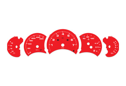 Porsche Carrera 911 996.1 Red - Speedometer Dials Gauges
